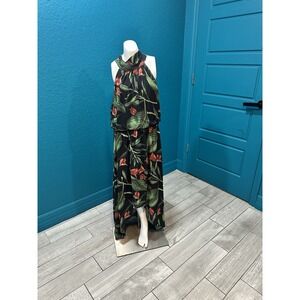 Badgley Mischka For Le Tote Tropical Halter‎ Dress 10